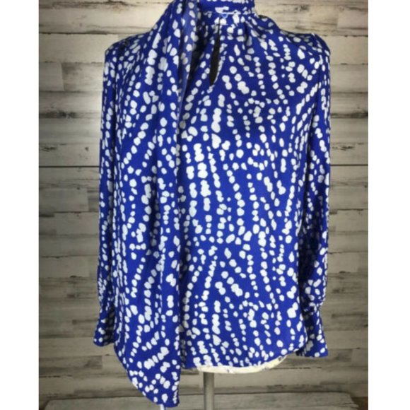 Dash K By Kardashians sz 00 Blue Gray Spot Neck - Picture 1 of 8